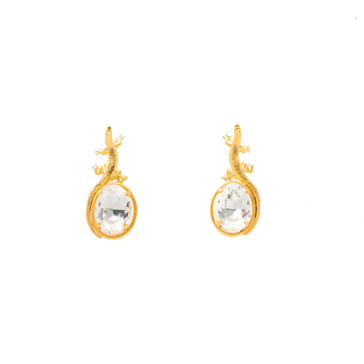 ARETES LAGARTIJAS CRISTAL