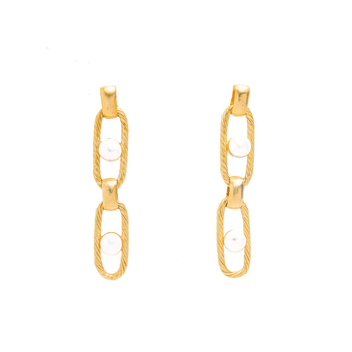 ARETES NEXO PERLA DOBLES