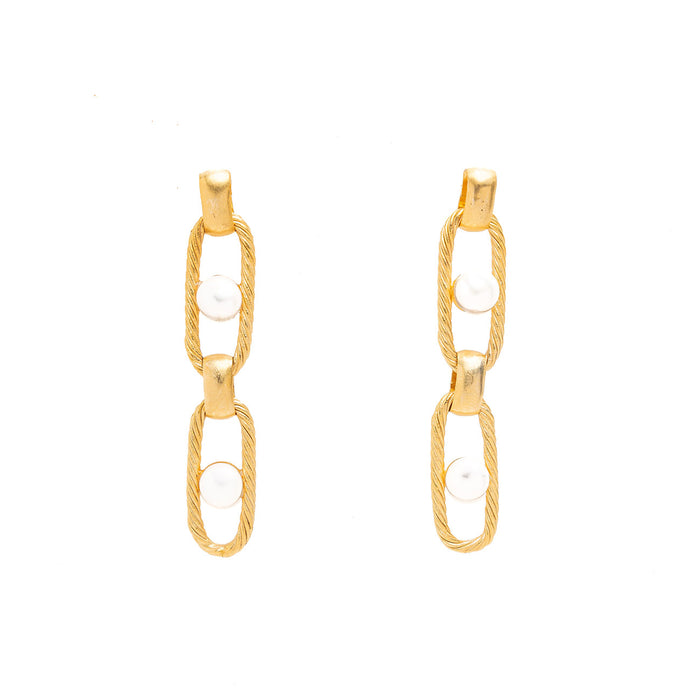 ARETES NEXO PERLA DOBLES