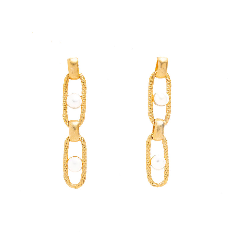 ARETES NEXO PERLA DOBLES